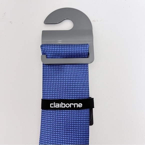 Claiborne Men’s Blue and Black Micro-plaid Silk Tie NWT - Picture 2 of 6